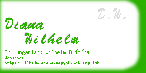 diana wilhelm business card